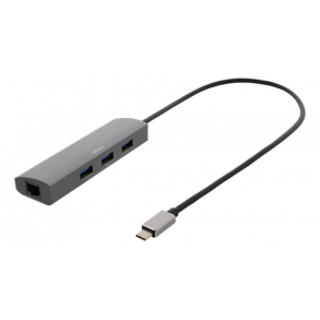 USB Hub og Network Adapter RJ45 Vlg 1xUSB-C 3xUSB-A eller 1xUSB-A 3xUSB-A