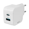 Oplader strmadapter til vg 1 x USB-A 1 X USB-C wall charger Vlg sort eller hvid 