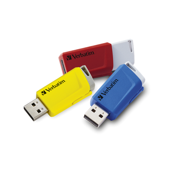 Verbatim Store 'n' Click USB-drev 16GB 3-pak rd/bl/gul