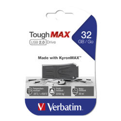 Verbatim ToughMAX USB 2.0 USB Drive Stdsikker vandtt brndsikker 16GB 32GB