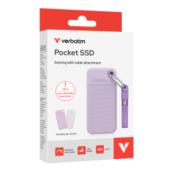 Verbatim Pocket SSD 1TB eksternt harddisk med USB-C kabel perfekt til rejsen flere farver 