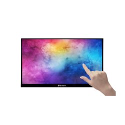 Verbatim Touchscreen 10 punkt 14" FHD brbar skrm hjtaler til Pc Mac tablet telefon USB-C el HDMI