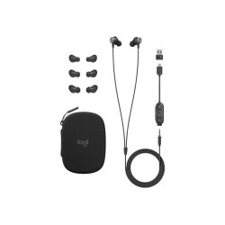 Logitech Zone Wired Earbuds Kabling Headset Microsoft Teams Certified Sort