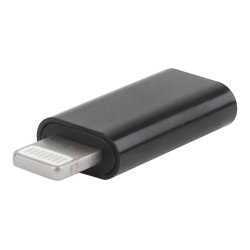 Adapter mellemstik USB adapter USB-C Hun til USB-Lightning Han sort