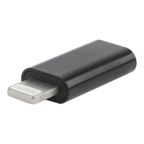Adapter mellemstik USB adapter USB-C Hun til USB-Lightning Han sort