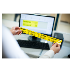 Brother TZe-tape, laminerede - Sort tekst p Klar tape 36mm, TZE-161 - TILBUD 