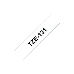 Brother TZe-tape, laminerede - Sort tekst p Klar tape 36mm, TZE-161 - TILBUD 