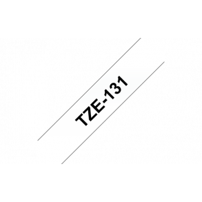 Brother TZe-tape laminerede Sort tekst p Klar tape fra 6mm-36mm