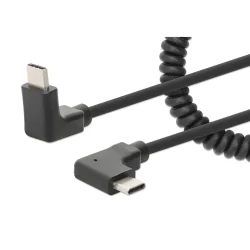 USB Kabel flere varianter Ladekabel spiral snoet kabel USB-C Han USB-A Han USB-Micro Han 