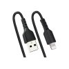 Kabel USB-A til USB-Lightning Synk-og opladning spiral kabel sort  0,5m og 1m
