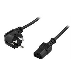 Netkabel standard 230V lysnetkabel vinklet tilslutning mellem enhed og vgudtag