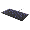 Tastatur minitastatur med indbygget mus silikone  stv- spild sikker IP68 sort Nordisk