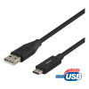 Kabel USB-A til USB-C sort eller hvid flere str 