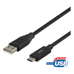 Kabel USB-A til USB-C sort eller hvid flere str 