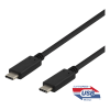 USB-C - USB-C 3,1 superspeed kabel 10 Gbps sort eller hvid