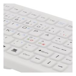 Tastatur trdls med touchpad IP65 hvid Nordisk 