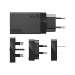 Lenovo 65W rejseadapter str�mforsyningsadapter  USB-C (EU) 4-stik (USA, EU, Australien, UK)