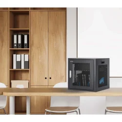 Ladestation med l�s til 10 enheder AC ladeskab til laptops Chromebooks tablets iPads MacBooks mobiltelefoner og andre enheder op til 16"
