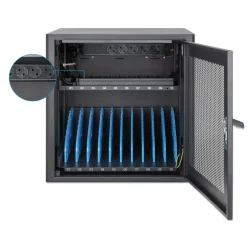 Ladestation  Ladeskab til 10 AC enheder laptops Chromebooks tablets iPads op til 16" 