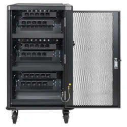 Ladestation med l�s til 30 enheder AC ladeskab til b�rbare computere Chromebooks tablets iPads MacBooks mobiltelefoner og andre enheder op til 16"