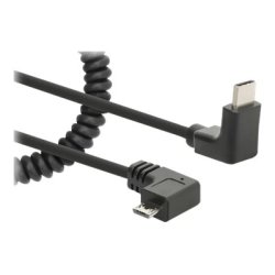 USB Kabel flere varianter Ladekabel spiral snoet kabel USB-C Han USB-A Han USB-Micro Han 