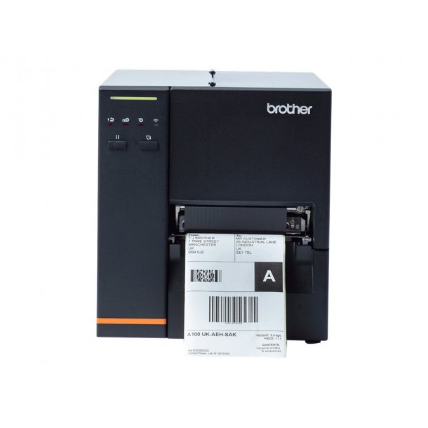 Brother TJ-4120TN industriel labelprinter kan printe op til 4" printbredde op til 105,7 mm.