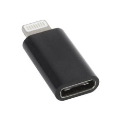 Adapter mellemstik USB adapter USB-C Hun til USB-Lightning Han sort