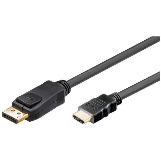 Kabel DisplayPort Han til HDMI Hanstik Lige vlg 1m 2m 3m  