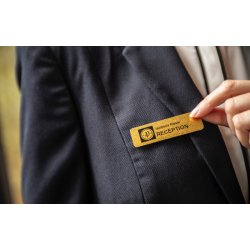 Brother TZE lamineret tape sort eller hvid tekst p 12mm p guld eller slv