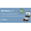 Mousetrapper Alpha med indbygget tastatur og mus inkl. Laptop Stand (BUNDLE)