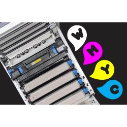 OKI Pro8432WT A4 A3 professionel laserprinter udskriv farver + hvid (CMYW) eller + Sort (CMYK) 