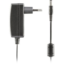 Strmforsyning Power supply 100-240V AC 12V DC 2A max 24W 2,1/5,5mm D:12mm 1,5m ledning sort