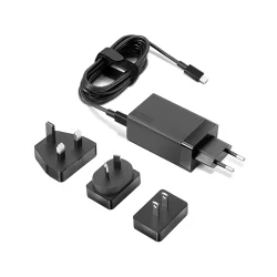 Lenovo 65W rejseadapter strmforsyningsadapter  USB-C (EU) 4-stik (USA, EU, Australien, UK)