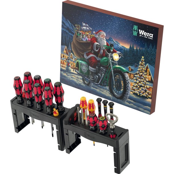 Wera V�rkt�js Advents- og julekalender 2025 � 28 dele inkl. skruetr�kkere &amp; bits tilbeh�r � Perfekt gave