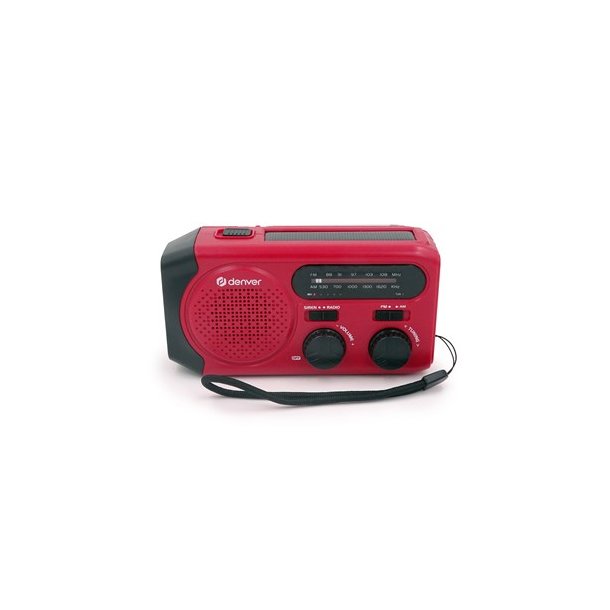 Ndradio Radio FM/AM radio med LED Lommelygte solcelle, indbygget 2000 mAh powerbank