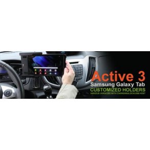 Brodit aktiv holder m. cigar adapter til Samsung Galaxy Tab Active 2 Active 3 m. original cover