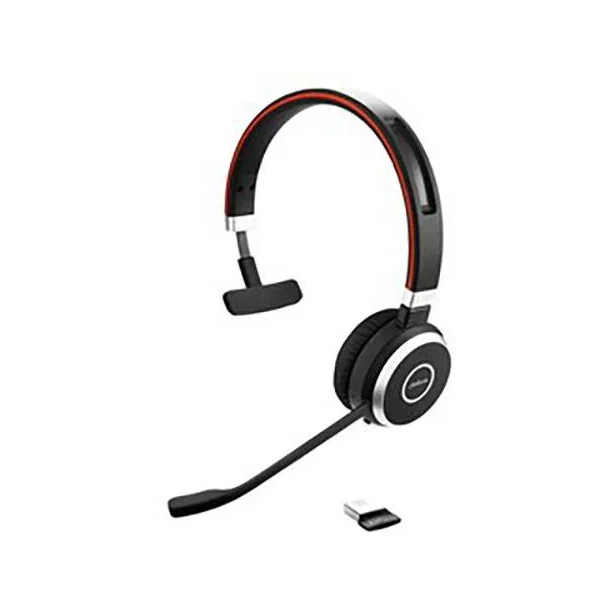 Jabra Evolve 65 SE UC Mono Trdls Headset med opladerstander Sort