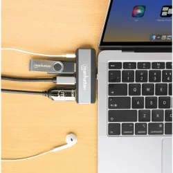 Dockingstation USB-C HDMI 4-i-1 rejse Doc Hub til brbar computer og tablet