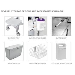 Medical Trolley StyleView SV40 Medicinsk vogn med hjul til udstyr PC udstyr mm 