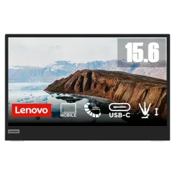 Lenovo L15 15,6" FHD-skrm IPS Transportabel Monitor nem tilslutning via USB-C 